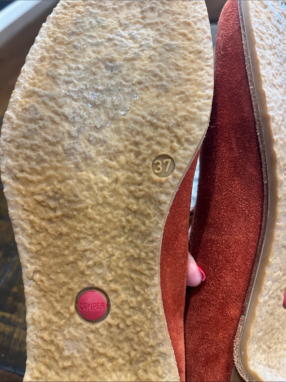 Camper Women's Rust Suede Heeled Mary Jane EURO 37 - Picture 6 of 6